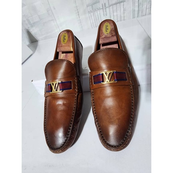 Louis Vuitton Other - Authentic LOUIS VUITTON  Smooth Calfskin Hockenheim Moccasin Loafers 11 Brown
